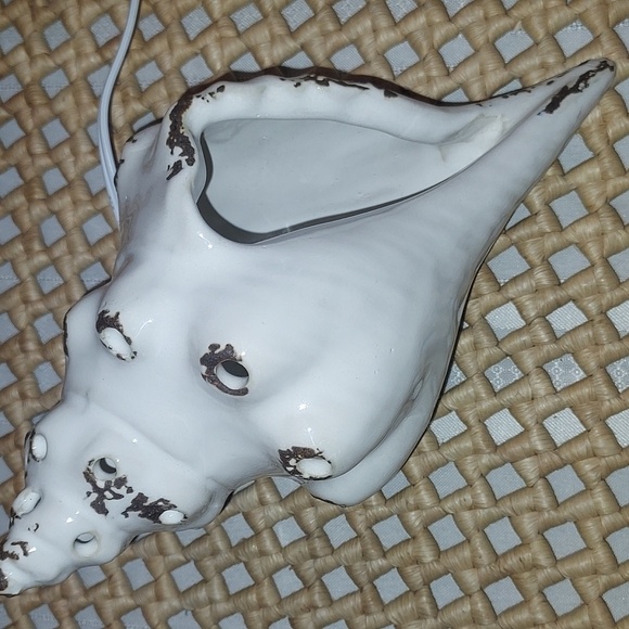 Ceramic  Nautical Conch shell light Vtg - Picture 11 of 12